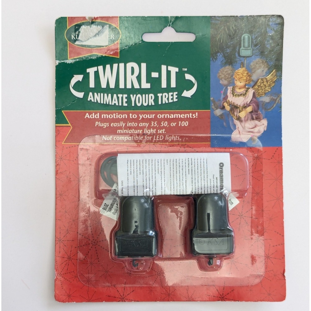 Vintage Kurt Adler Christmas Ornament Spinner Twirl-It Ornamotion NOS